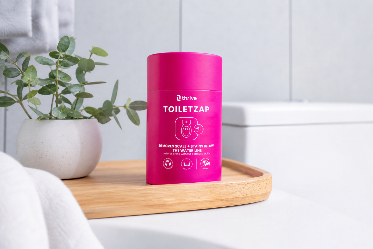 TOILETZAP — Eliminates bowl stains & odour