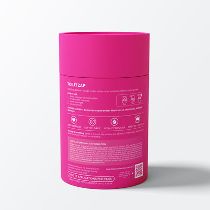 TOILETZAP — Eliminates bowl stains & odour