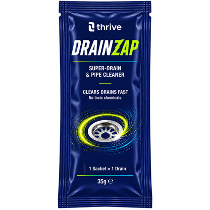 DRAINZAP Sachet 35g single-dose drain unblocker — front of pack